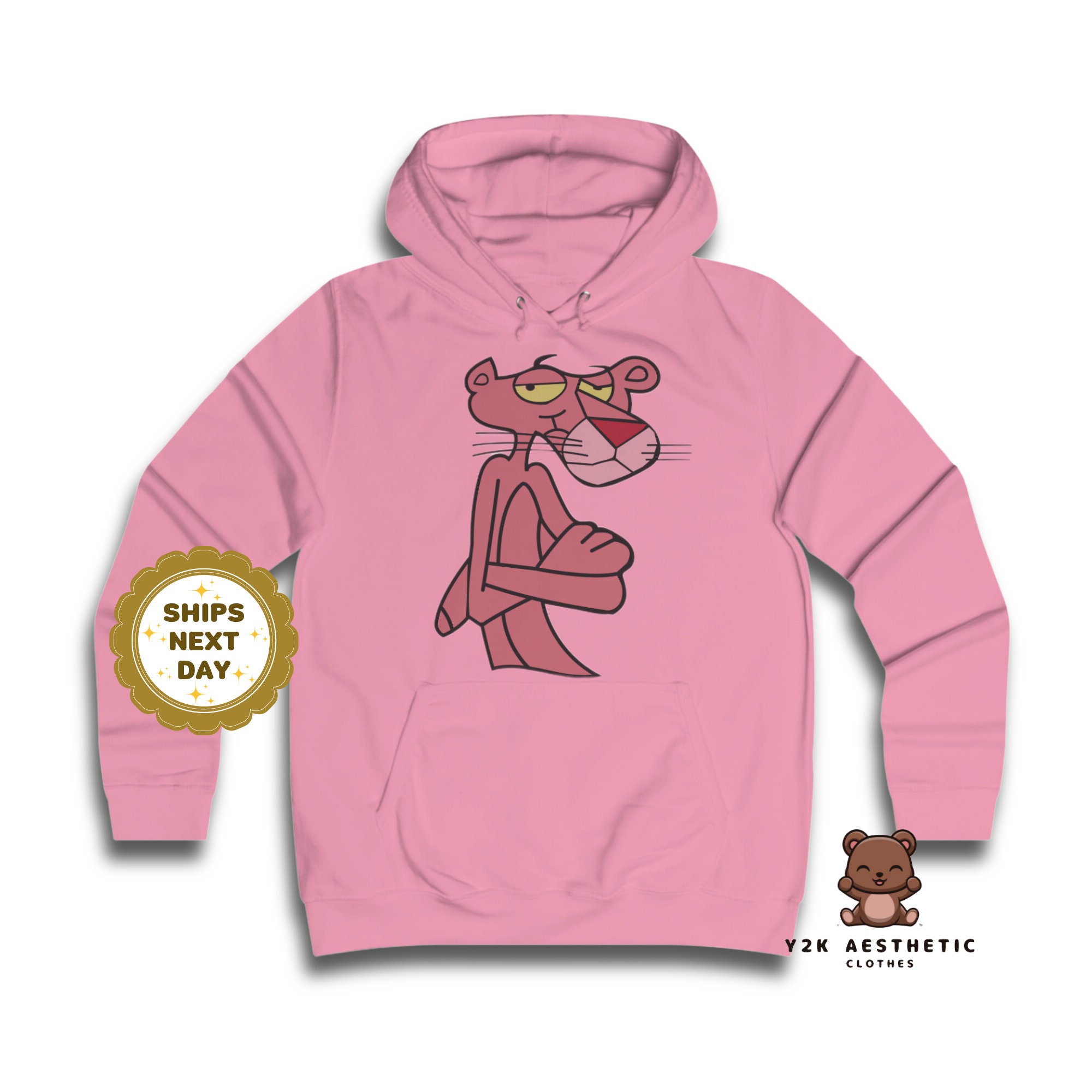 Pink Panther Kawaii Anime Graphic Hoodie - Y2K Clothing