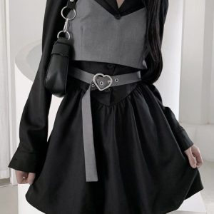 Preppy Style Korean Fashion Dress for Women