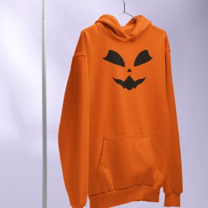 Pumpkin Kitty Face Halloween Hoodie - Spooky Season Gift