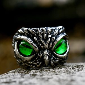 Punk Gothic Emo Owl Ring - Y2K Clothing Fashion