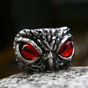 Punk Gothic Emo Owl Ring - Y2K Clothing Fashion