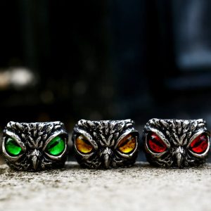 Punk Gothic Emo Owl Ring - Y2K Clothing Fashion