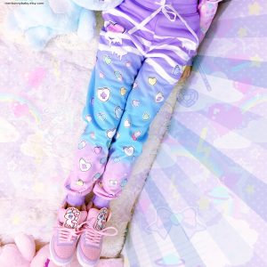 Purple Blue Broken Hearts Unisex Jogger Pants - Y2K Clothing