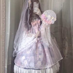 Purple Lace Princess Party Costume Dress