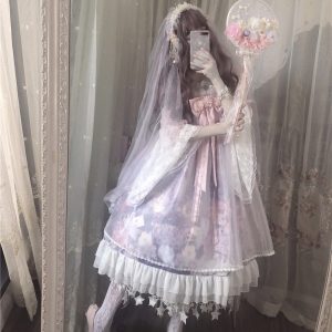 Purple Lace Princess Party Costume Dress