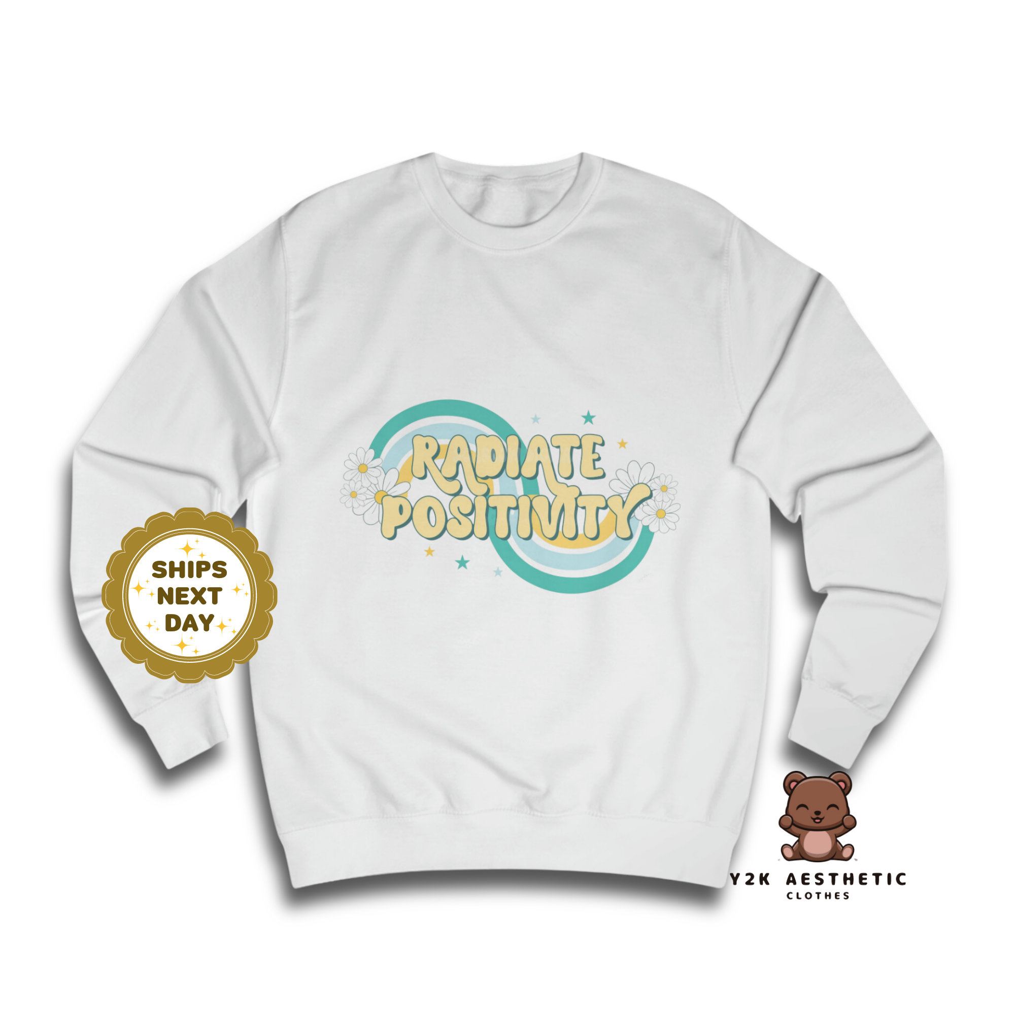 Radiate Positivity Graphic Crewneck Sweatshirt