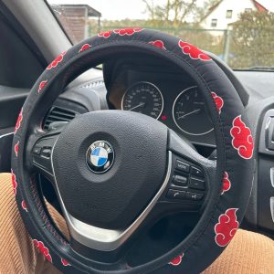 Red Anime Cloud Car Steering Wheel Cover