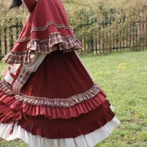 Red Lolita Dress - Women's Kawaii Cosplay Fairy Fashion