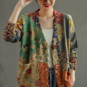 Retro Button Casual Sweater Women Loose Cardigan