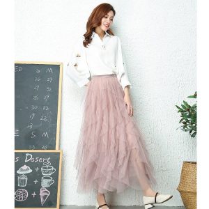 Romantic Layered Tier Tulle Skirt - Y2K Fashion Essential