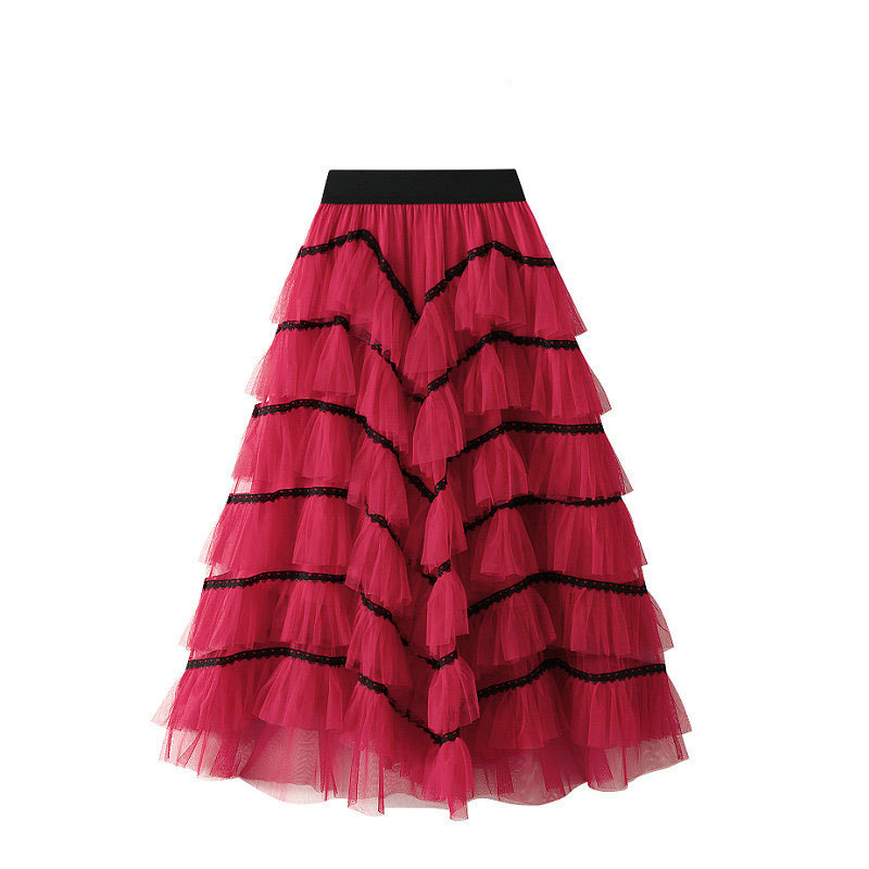 Romantic Layered Tulle Skirt for Y2K Fashion