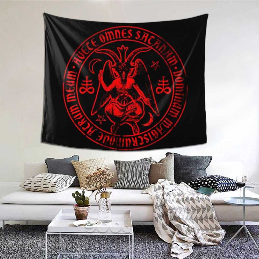 Satanic Baphomet Gothic Tapestry Wall Decor