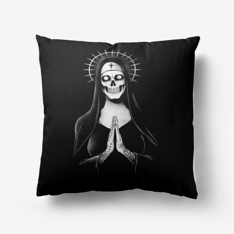 Satanic Baphomet Throw Pillow - Y2K Clothing