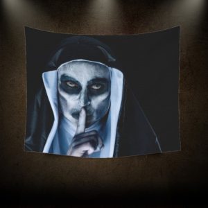 Satanic Nun Tapestry - Y2K Clothing Fashion