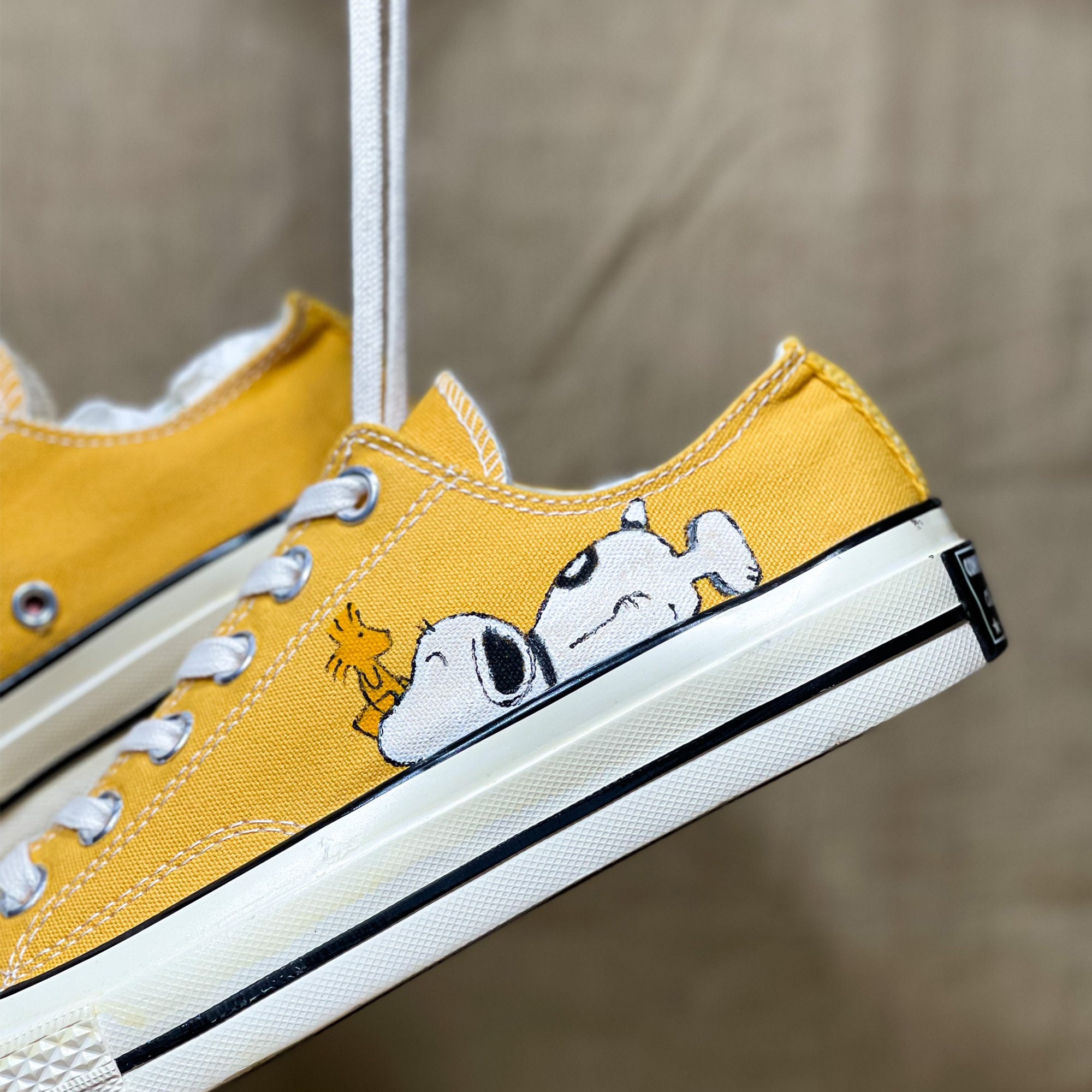 Snoopy Custom Painted Converse Sneakers