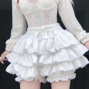 Soft Harajuku Bloomers Skirt - Y2K Clothing