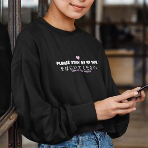 Stay By My Side - Y2K Crop Sweatshirt