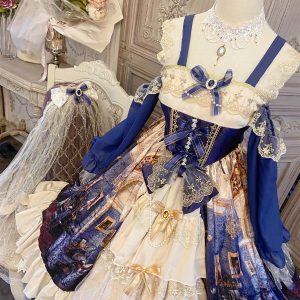 Stunning Blue Sleeveless Lolita Fairy Dress - Enchanting and Elegant
