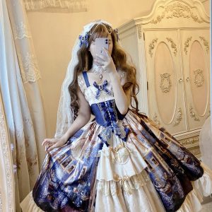 Stunning Blue Sleeveless Lolita Fairy Dress - Enchanting and Elegant