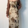 Stunning Vintage Floral Midi Dress - Timeless Elegance for Any Occasion