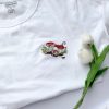 Stylish Mushroom Family Embroidered T-Shirt for Nature Lovers