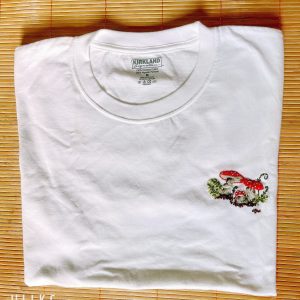 Stylish Mushroom Family Embroidered T-Shirt for Nature Lovers