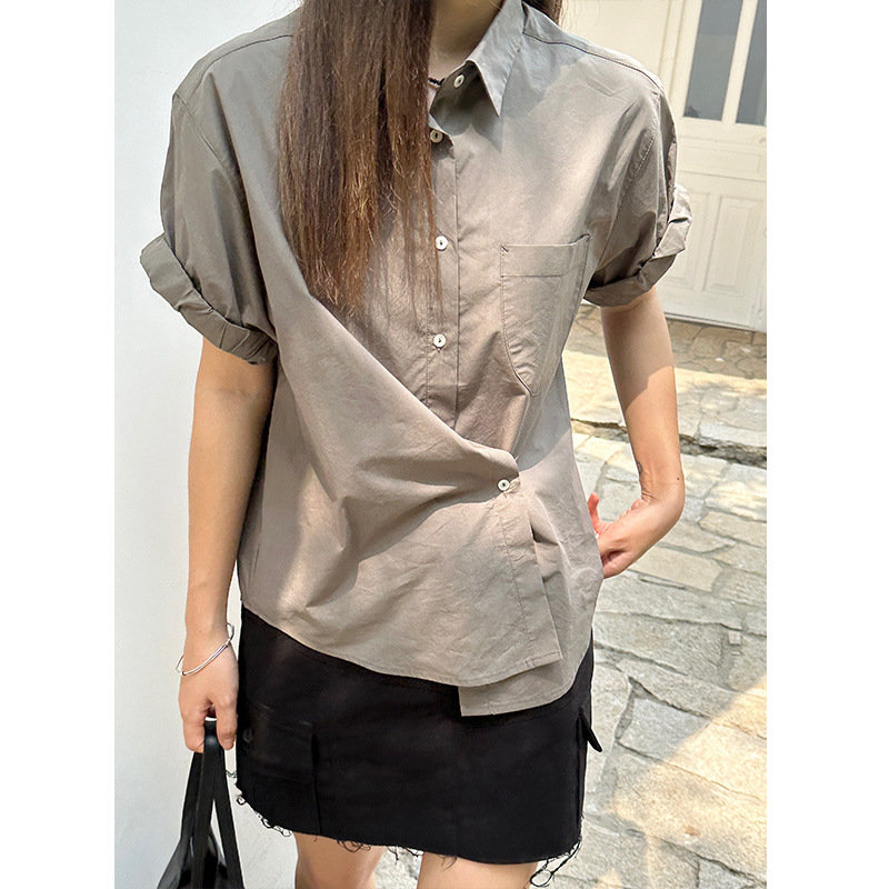 Stylish Summer Women's Twisted Cuff Shirt: Trendy and Comfortable