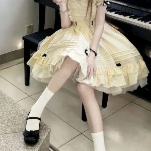 Sweet Lace Ruffle Elegant OP Lolita Dress