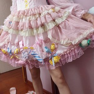 Sweet Lolita Dress - Cute Pink Sleeveless Kawaii Spring Women JSK