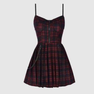 Trendy Harajuku Plaid Mini Dress: Embrace Your Unique Style