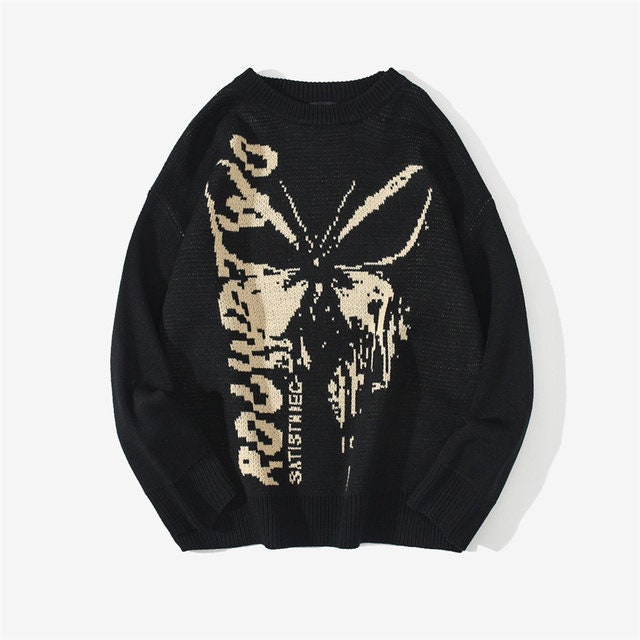 Trendy Y2K Butterfly Streetwear Sweater - Stay Fashionable and Cozy