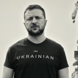 Ukrainian President T-Shirt - Black Men's Father's Day Gift