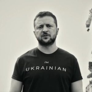 Ukrainian President T-Shirt - Black Men's Father's Day Gift