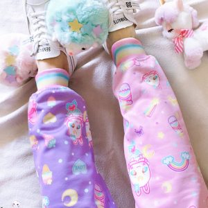 Unisex Fairy Kei Yume Kawaii Rainbow Jogger Pants