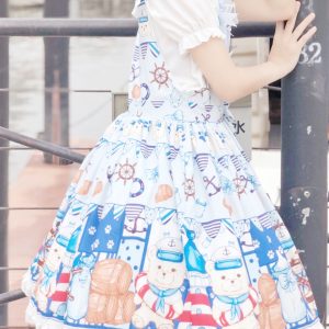 Vintage Blue Lolita Dress - Y2K Clothing for a Retro Look