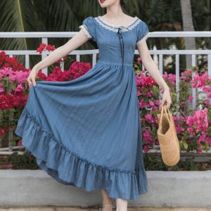 Vintage French Victorian Dress from the 1860s