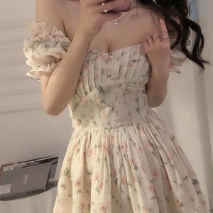 Vintage Princess Style Flower Fairy Dress