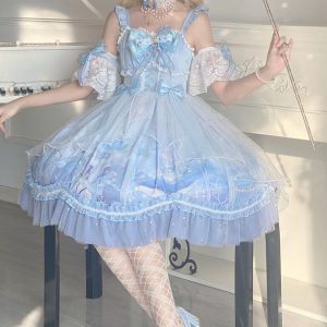 Vintage Y2K Bow Lolita Dress | Retro-inspired Lolita Fashion