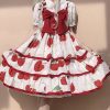 Vintage Y2K Cherry Lolita Dress for Women - Embrace the Retro Vibe