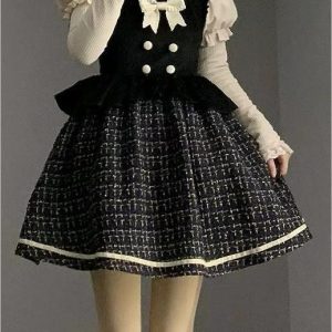 Vintage Y2K College Style Lolita Dress - Trendy and Timeless