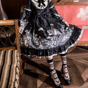 Vintage Y2K Lolita Fashion Dress - Retro-inspired, Elegant and Charming