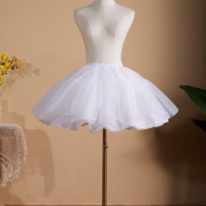 White Fluffy Petticoat for Y2K Clothing Fashion