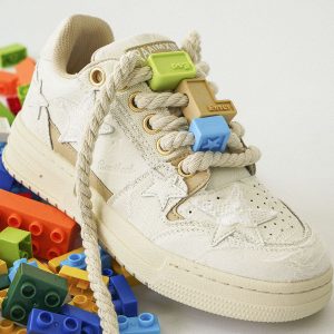 White Kaalixto Sneakers - Y2K Fashion Footwear