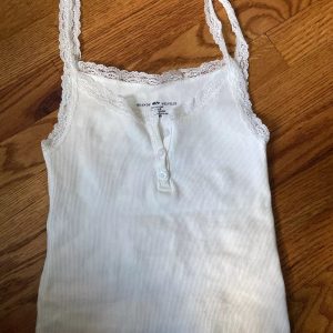 White Lace Cotton Cami Top - Y2K Clothing