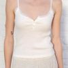 White Lace Cotton Cami Top - Y2K Clothing