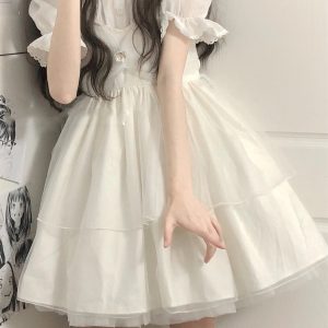 White Lace Lolita Dress