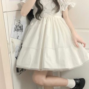 White Lace Lolita Dress