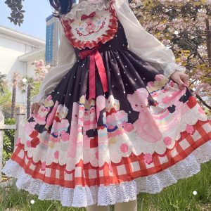 White Lolita Dress - Kawaii JSK Women's Fashion