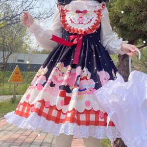 White Lolita Dress - Kawaii JSK Women's Fashion