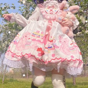 White Lolita Dress - Kawaii JSK Women's Fashion